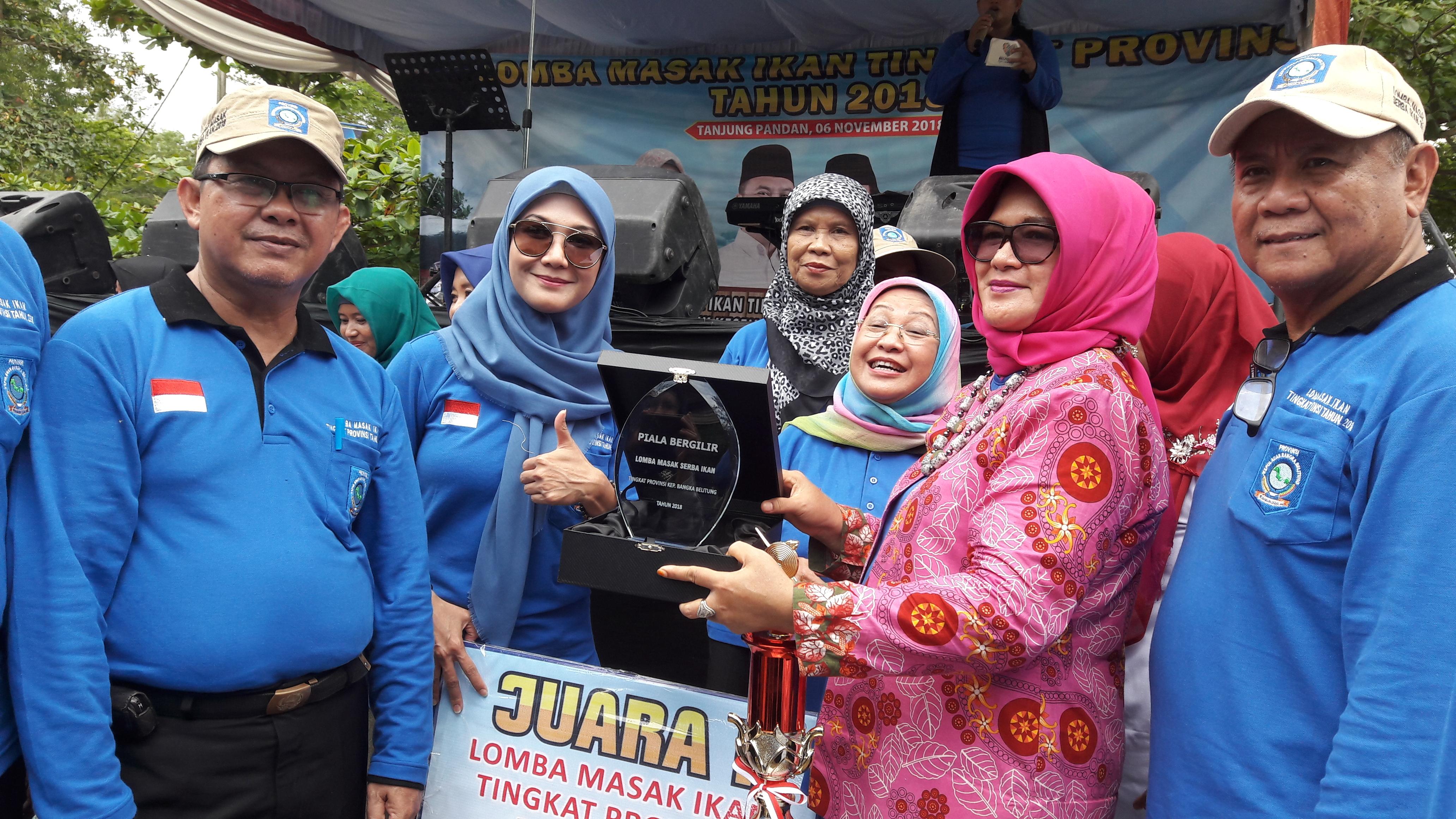 Raih Skor Tertinggi, Tim Penggerak PKK Kabupaten Bangka Wakili Babel pada Lomba Masak Ikan Nasional 