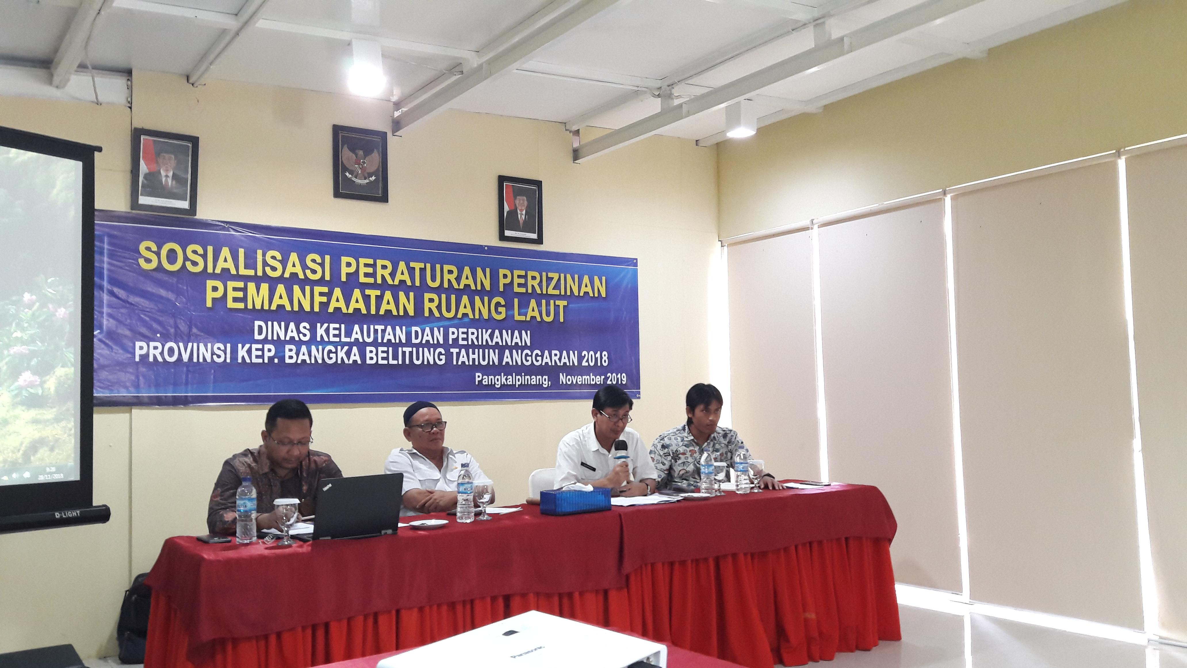 DKP Babel Gelar Sosialisasi Peraturan Perizinan dan Pemanfaatan Ruang Laut
