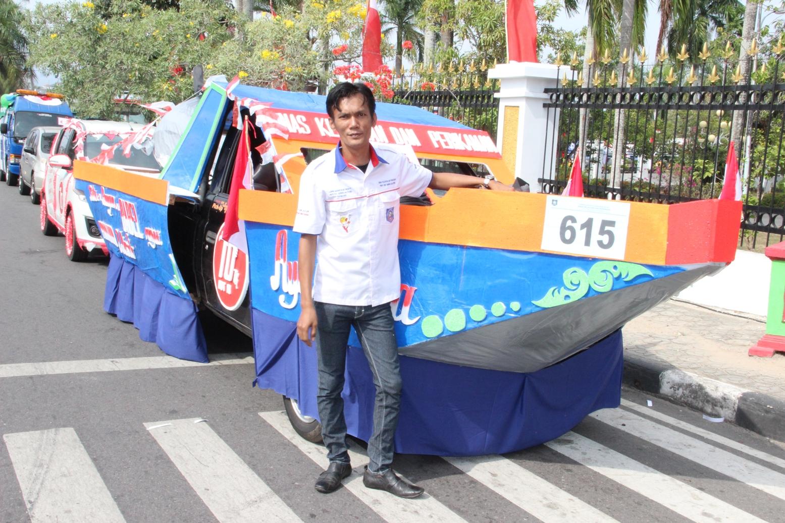 DKP Babel Ikuti Pawai Kendaraan Hias
