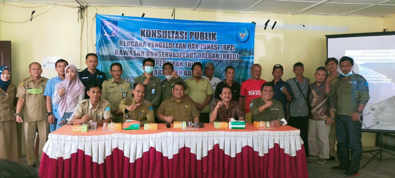 DKP Babel Gelar Konsultasi Publik  Rencana Pengelolaan Zonasi Konsevasi Perairan Tuing 