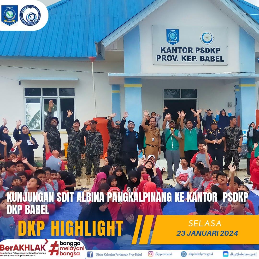 DKP Babel Babel Sharing Pengetahuan  Biota Laut yang Dilindungi kepada  Siswa SDIT Albina Pangkalpinang 